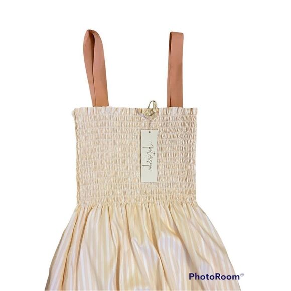 Petersyn Cherish Striped Midi Beach Melon Dress Size XS - Picture 4 of 9
